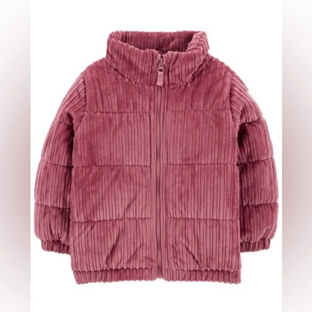 OshKosh B'gosh Pink Winter Corduroy Puffer Jacket Great Condition Size 6x/Large